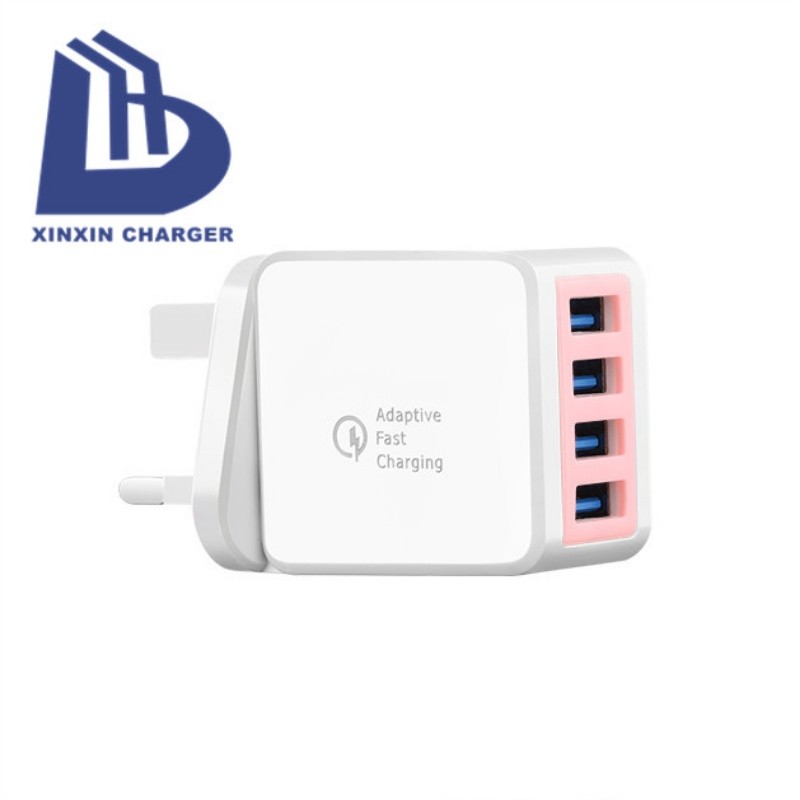 EU/VS/UK Plug 2.1A 4 Port USB Wall Charger AC Travel Charger Adapter draagbare lader 18W 3.0 snellader